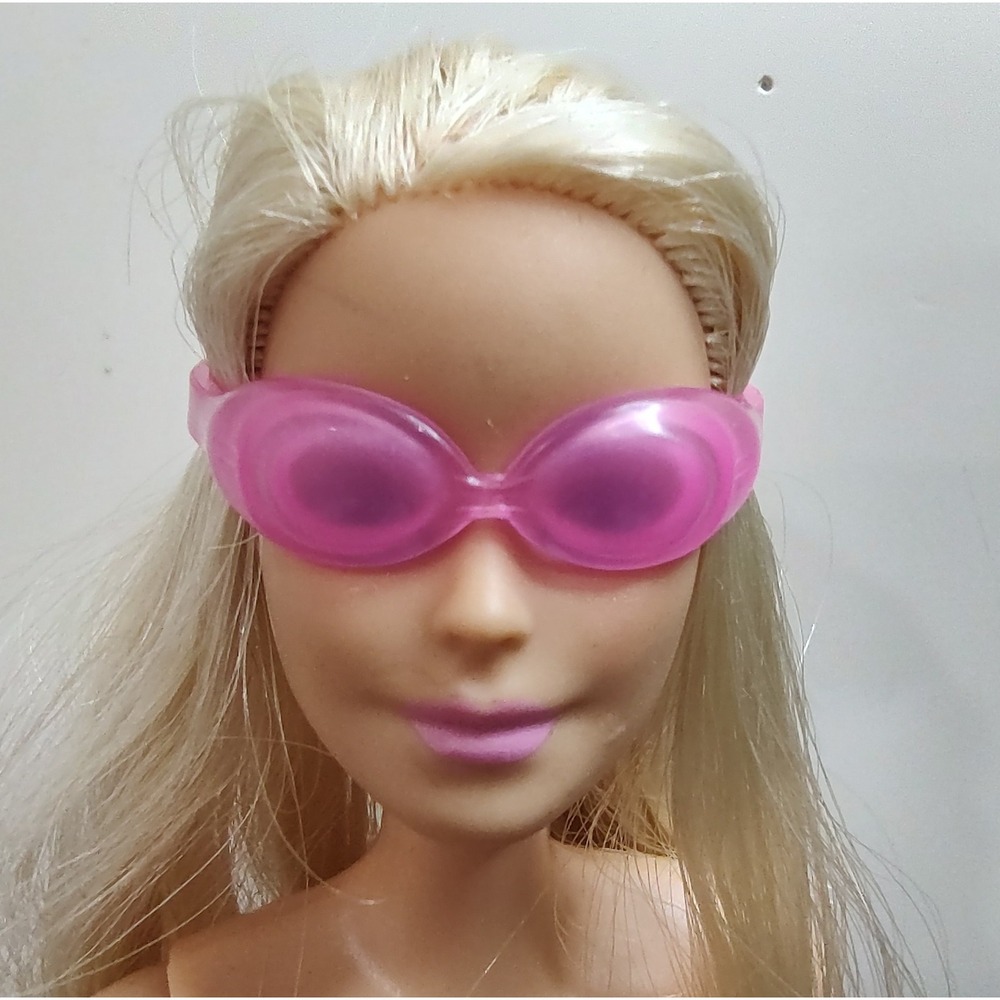 Fashion doll Swim goggles pink Doll Swimming accessories Z26